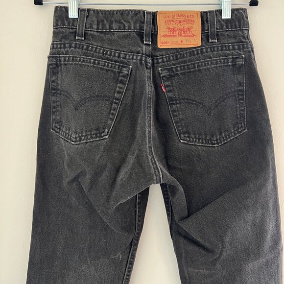 Vintage Levi's 505 30x30 Washed Black Made in USA - Picture 5 of 9